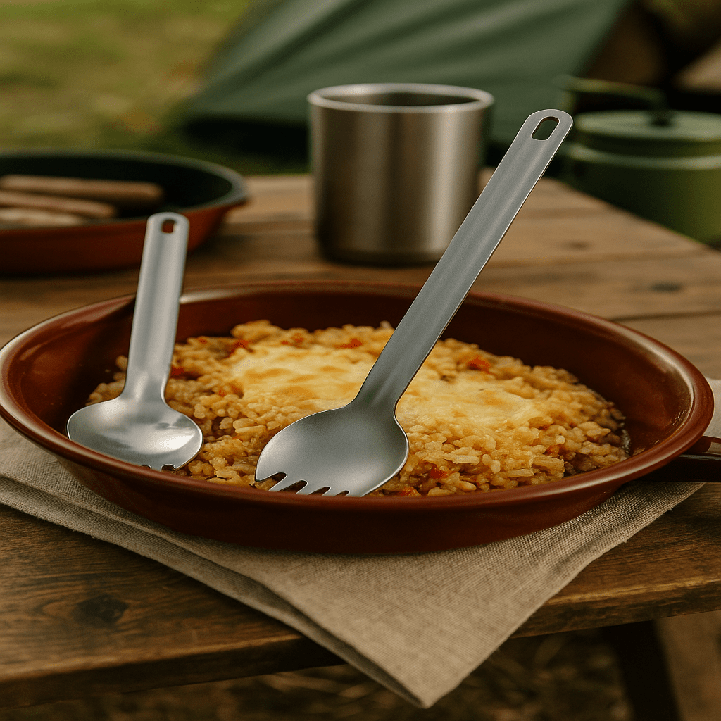 LITESPORK Ultralight Titanium Spork & Spoon Set
