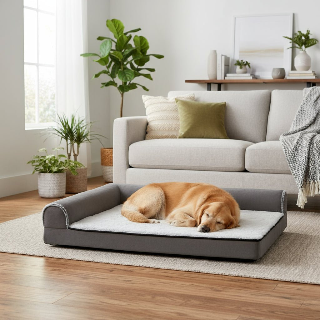 PAWZONE L-shaped Orthopedic Foam Dog Bed