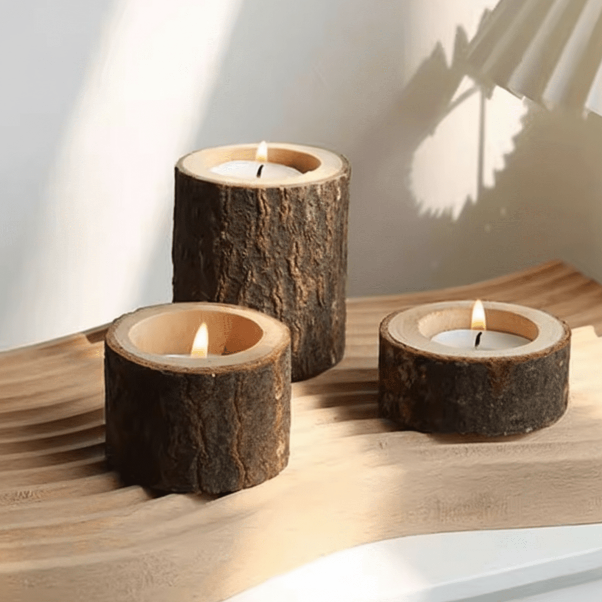 RUSTIC HOLDERS Natural Set 3