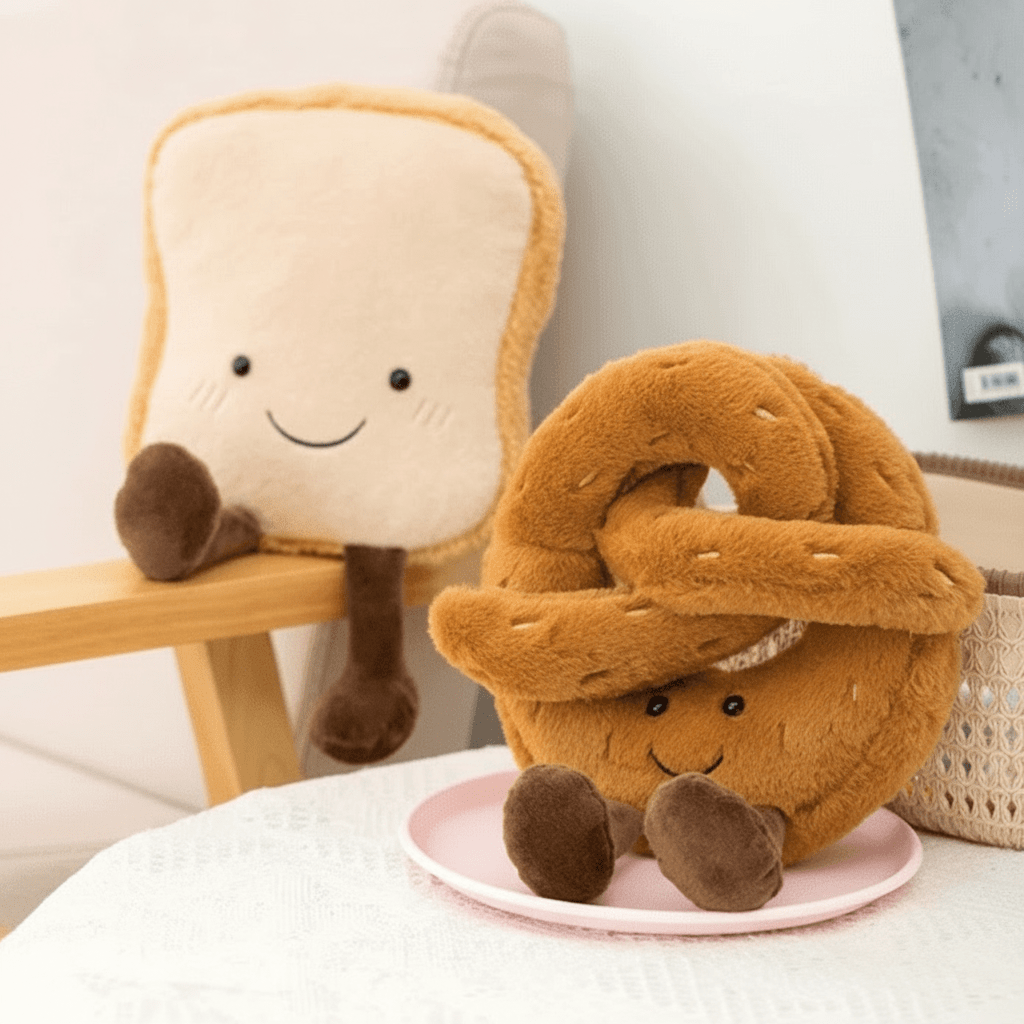 PRETZELBUDDY Soft Pretzel Croissant Plush Toy