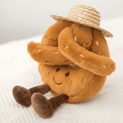 PRETZELBUDDY Soft Pretzel Croissant Plush Toy