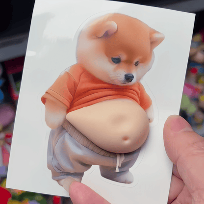 SHIBBLY Cute Shiba Silicone Sticker
