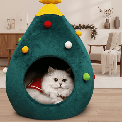 CATYPINE Christmas Tree Cat Bed