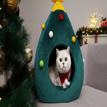 CATYPINE Christmas Tree Cat Bed