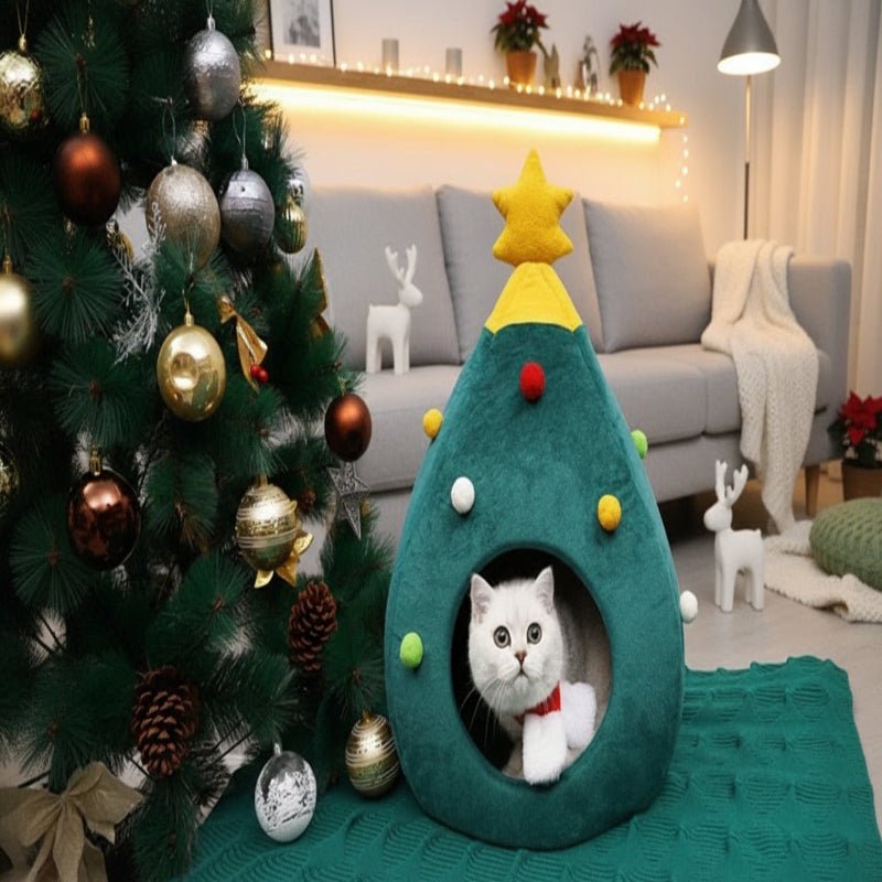 CATYPINE Christmas Tree Cat Bed