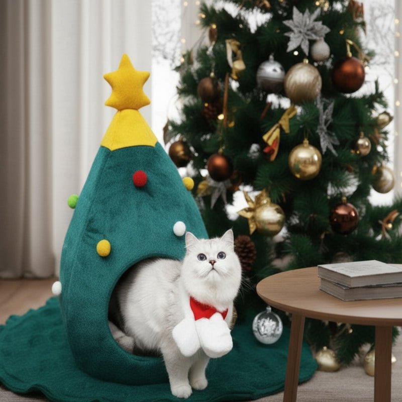 CATYPINE Christmas Tree Cat Bed