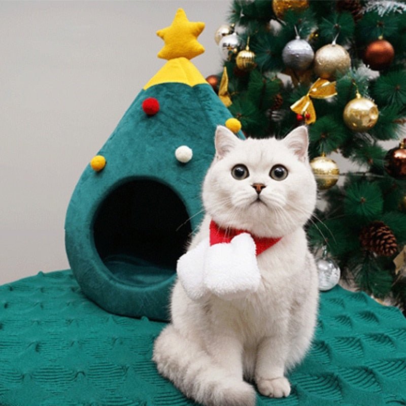 CATYPINE Christmas Tree Cat Bed