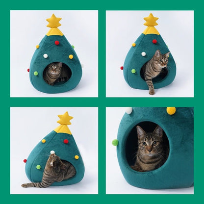CATYPINE Christmas Tree Cat Bed