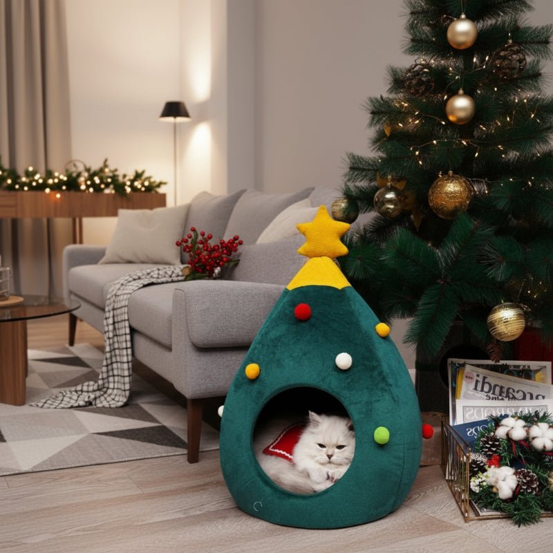 CATYPINE Christmas Tree Cat Bed