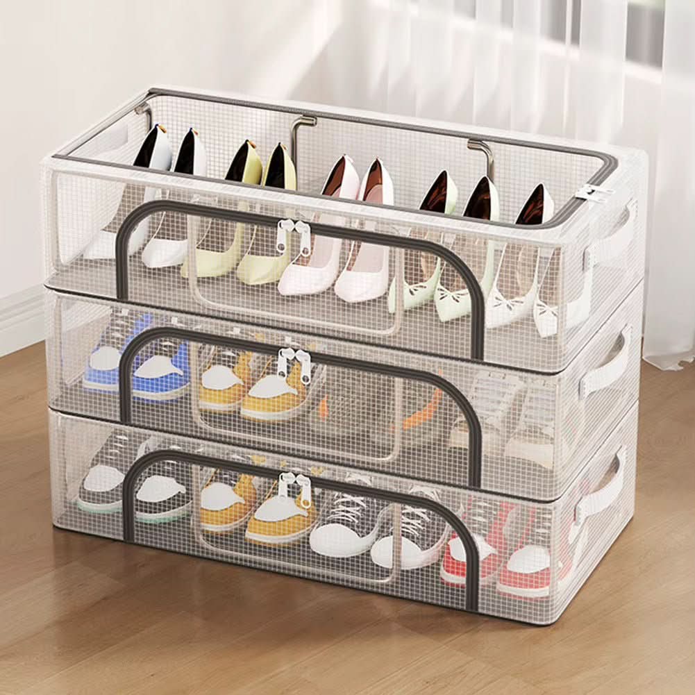 Unbox ClearBox Stackable Shoe Box image with text 2
