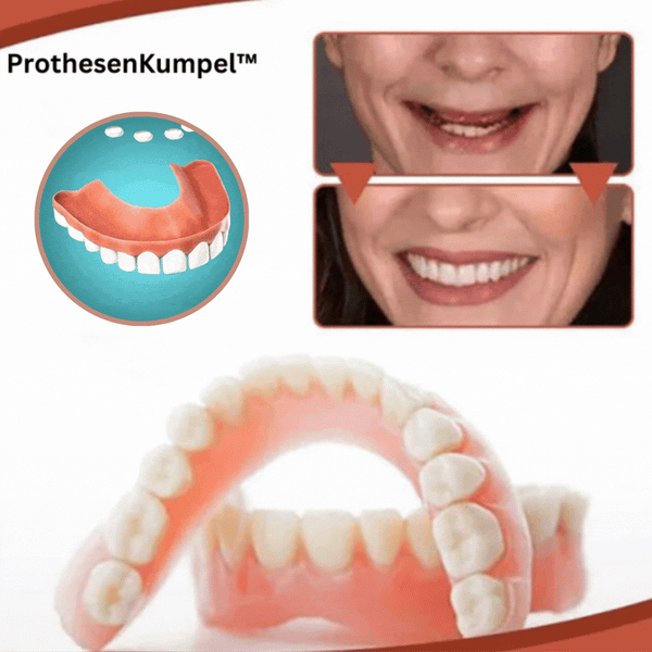 Denture Fitting Kit, Soft Silicone Cosmetic Denture Adjuster for Upper & Lower Dentures