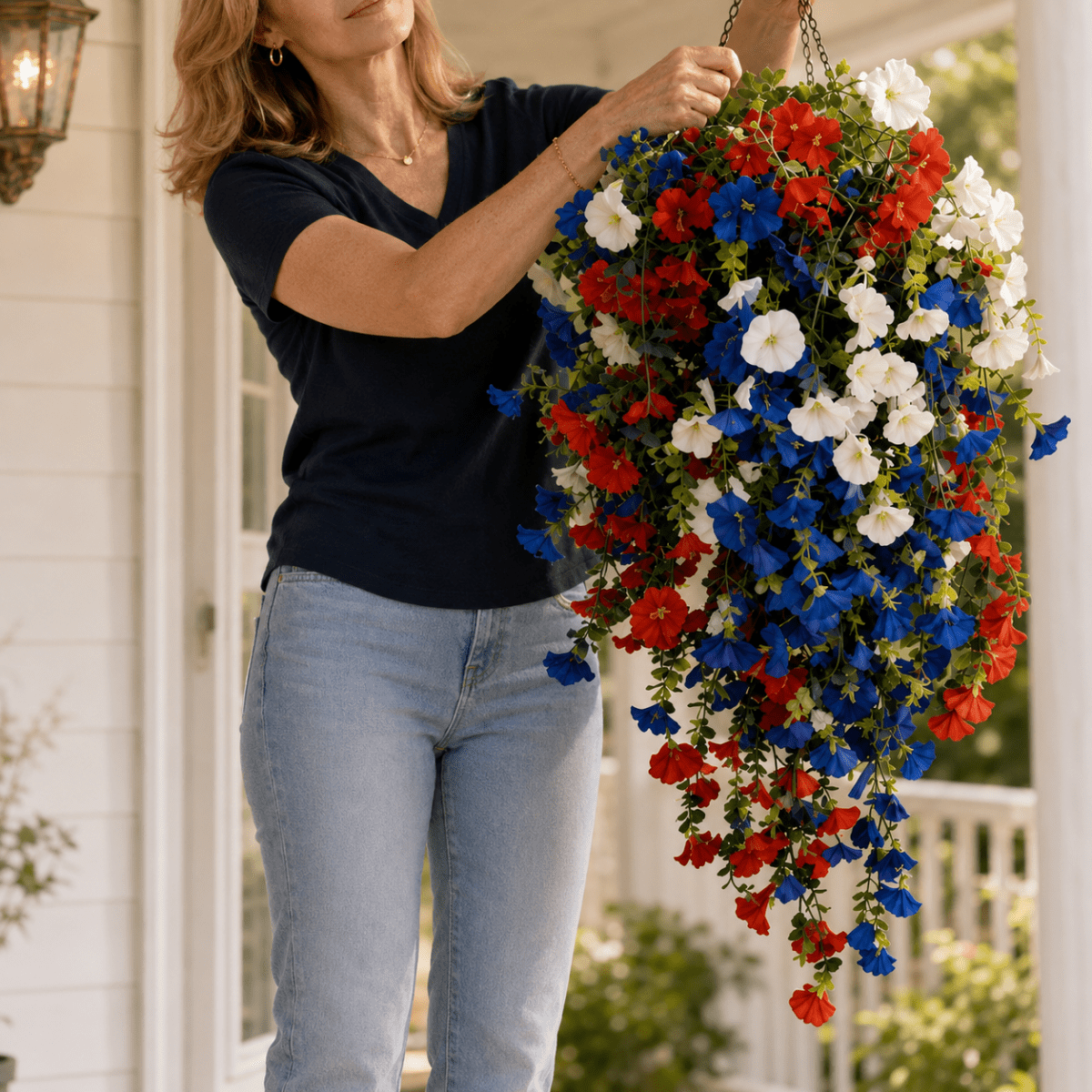 GLORYGARDEN Decorative Flower Basket