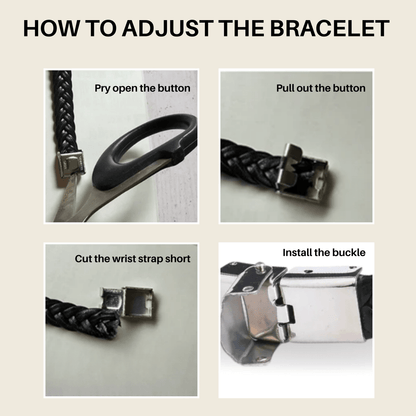 INSCULP Leather Stainless Steel ID Bracelet