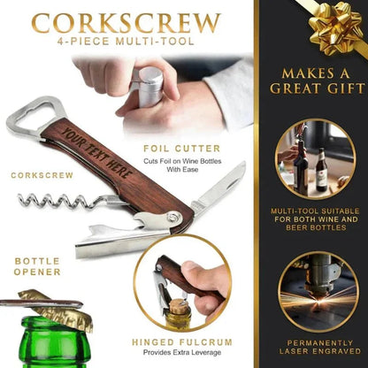 CASKWOOD Personalized 3-in-1 Bottle Opener