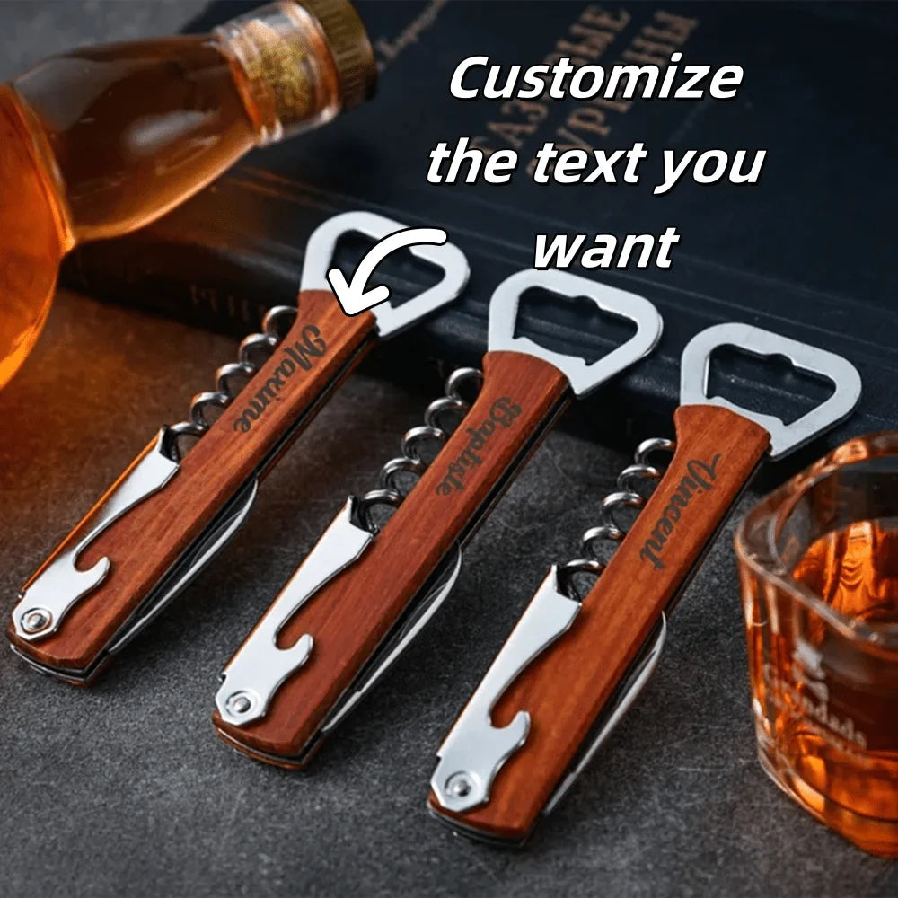 CASKWOOD Personalized 3-in-1 Bottle Opener