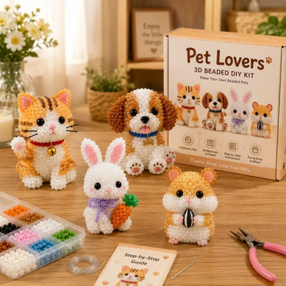 3D Bead Animal DIY Craft Kit for Kids