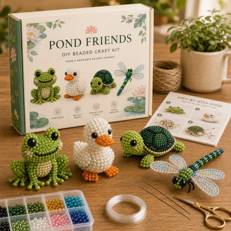 3D Bead Animal DIY Craft Kit for Kids