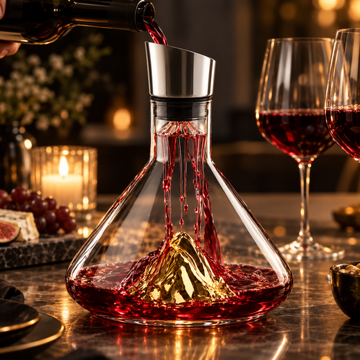 Wine Decanter, Mountain Design Aerator with Pouring Spout