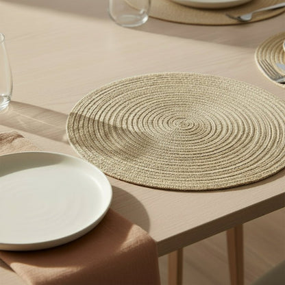 DINEROUND Ramie Coasters Set