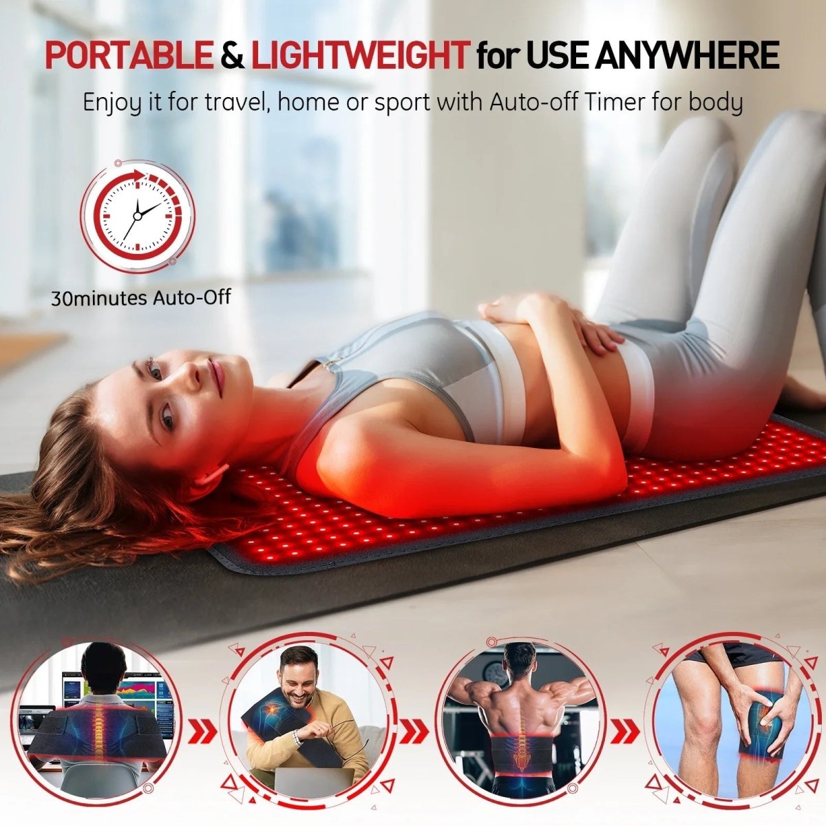 RELAXTHERM Red Light Wellness Heating Pad