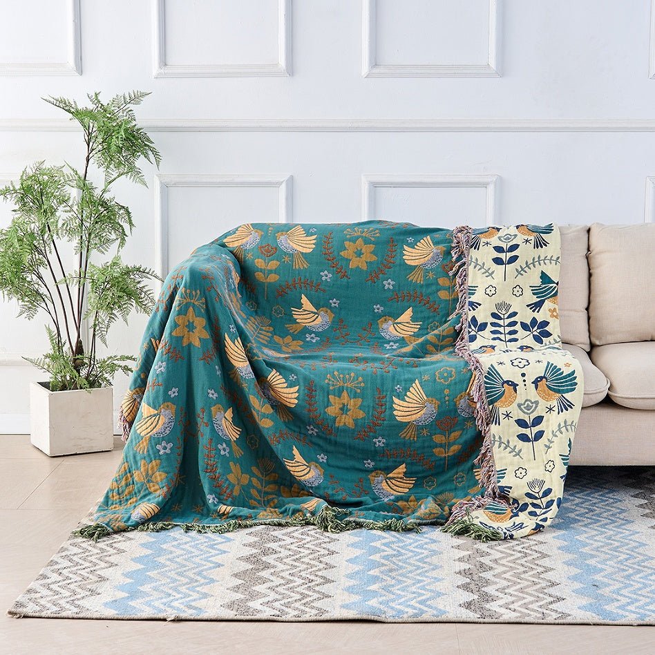 BIRCHFOLD Reversible Cotton Blanket