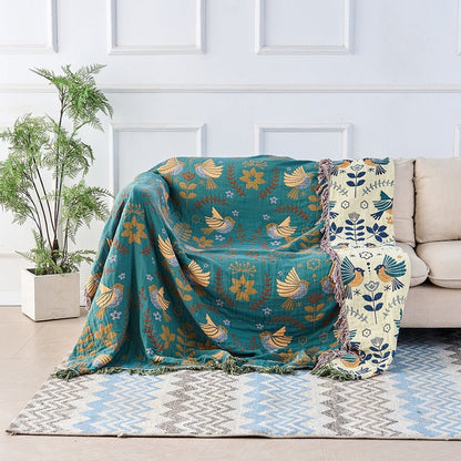 BIRCHFOLD Reversible Cotton Blanket