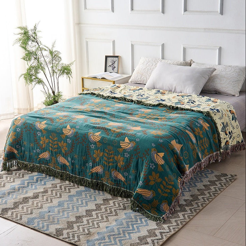 BIRCHFOLD Reversible Cotton Blanket