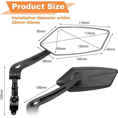 RUNDUMBLICK Adjustable Bicycle Rearview Mirror