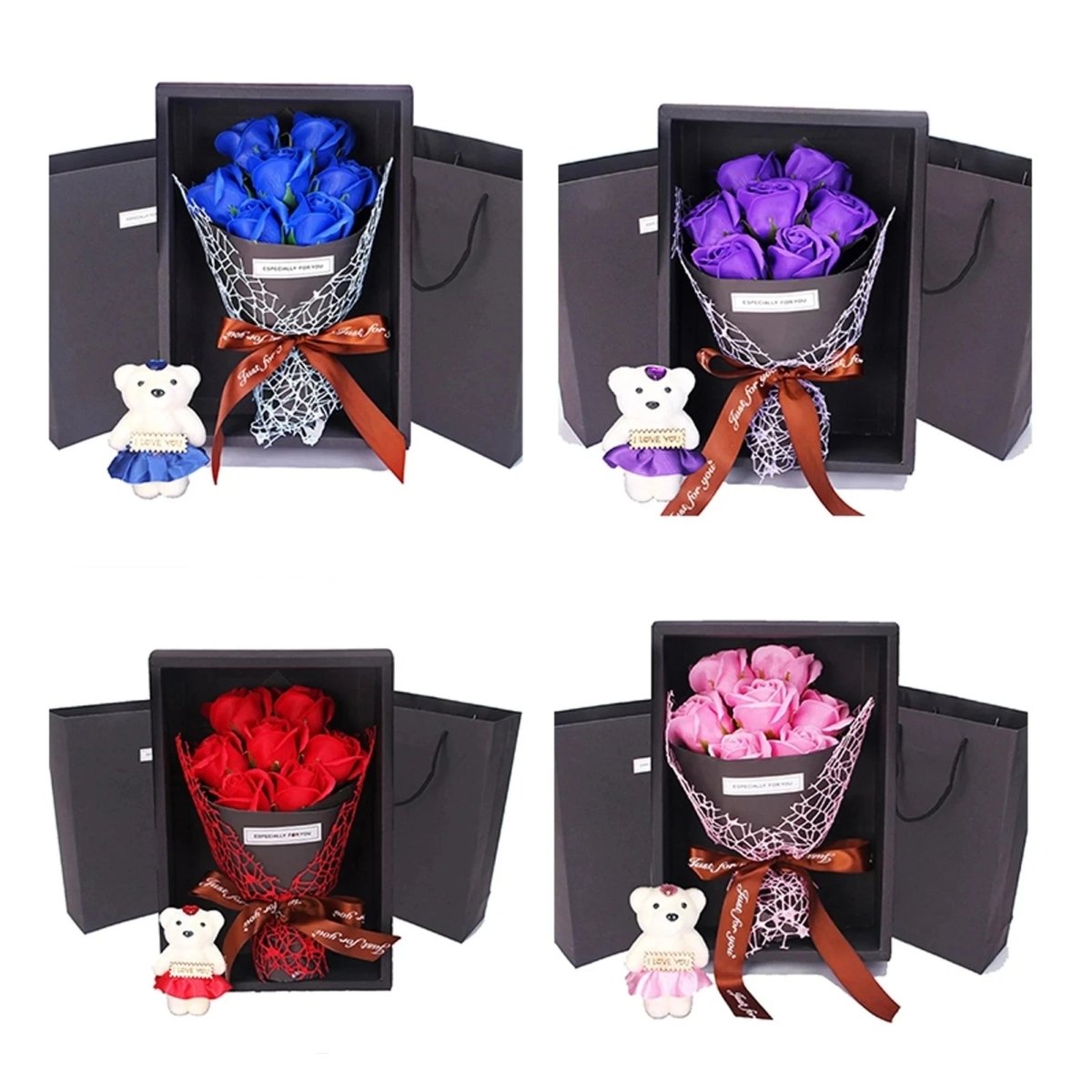 BLOOMSTYLE Artificial Rose Bouquet