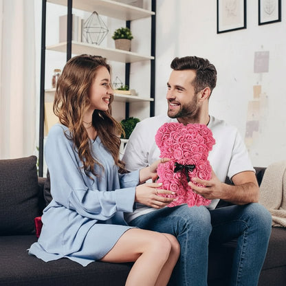 HEARTTED Artificial Foam Rose Bear