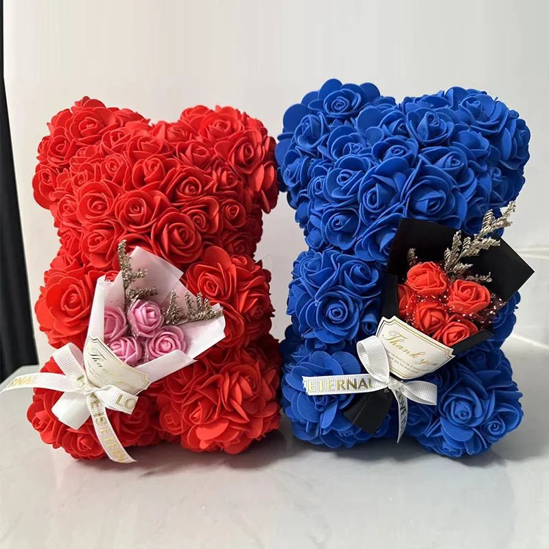 HEARTTED Artificial Foam Rose Bear
