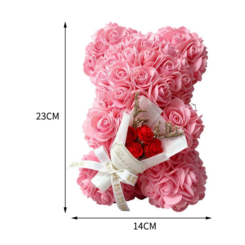 HEARTTED Artificial Foam Rose Bear