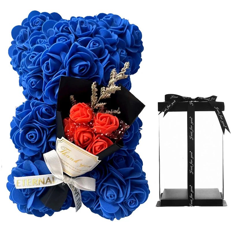 HEARTTED Artificial Foam Rose Bear