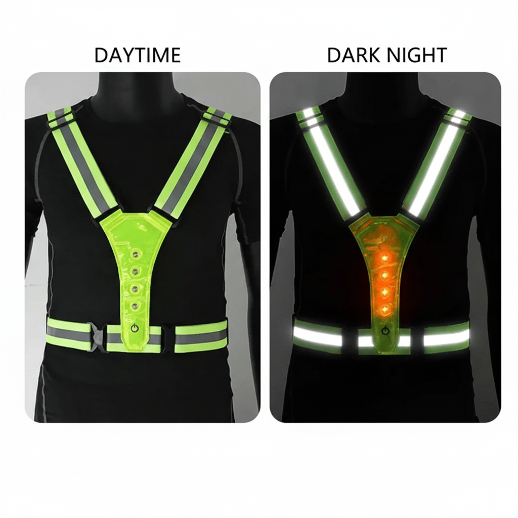 BRIGHTPATH LED Reflector Running Vest