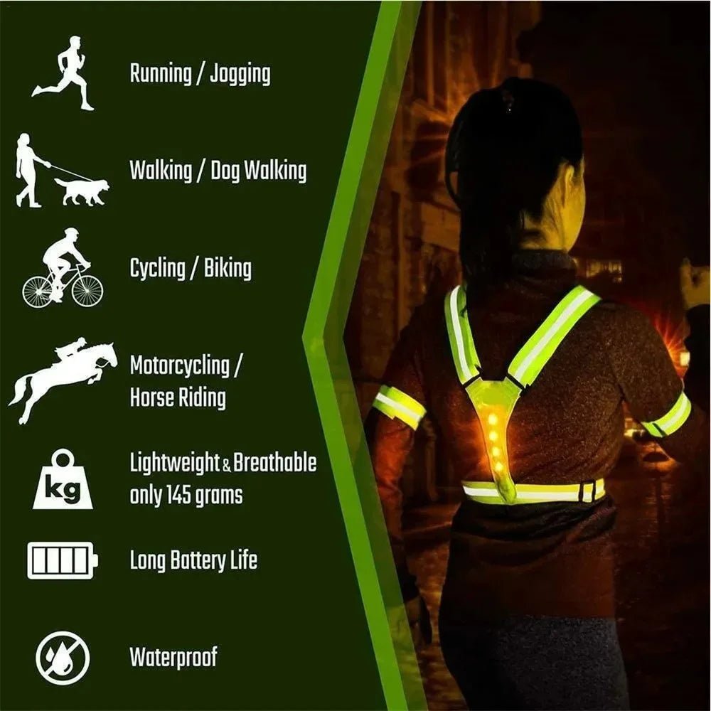 BRIGHTPATH LED Reflector Running Vest