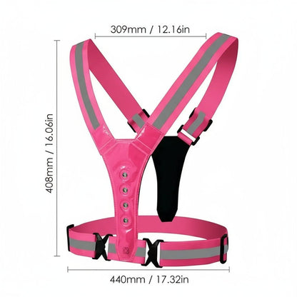 BRIGHTPATH LED Reflector Running Vest