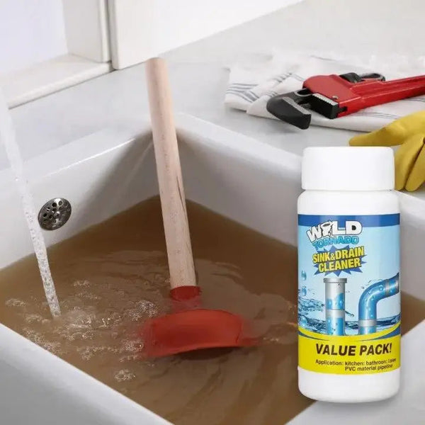 Drain Cleaner Powder, Household Pipe Cleaning Powder for Kitchen Sinks, Showers & Toilets
