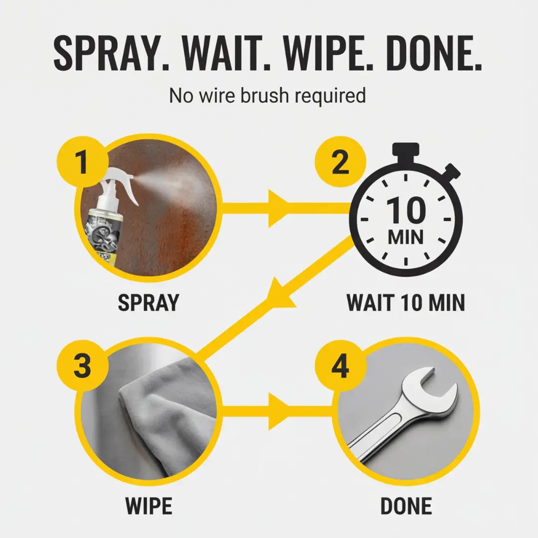 Rust Remover Spray, No Scrubbing Needed