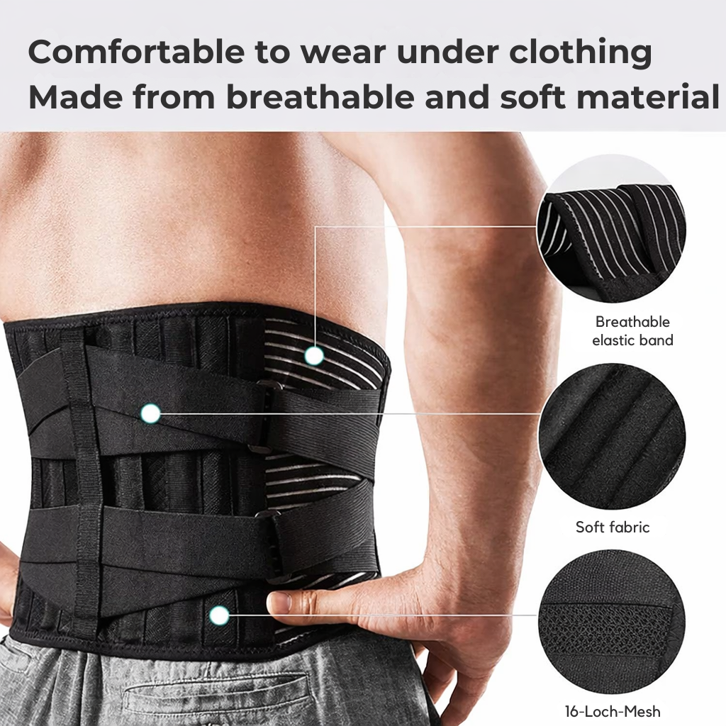 Lower Back Support Belt, 360° Stabilization