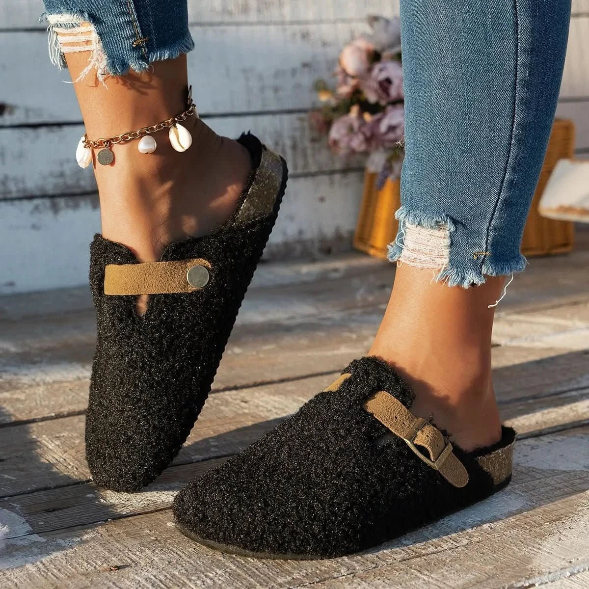 CONTRORTLUXE Luxurious Sheepskin Wool Shoes