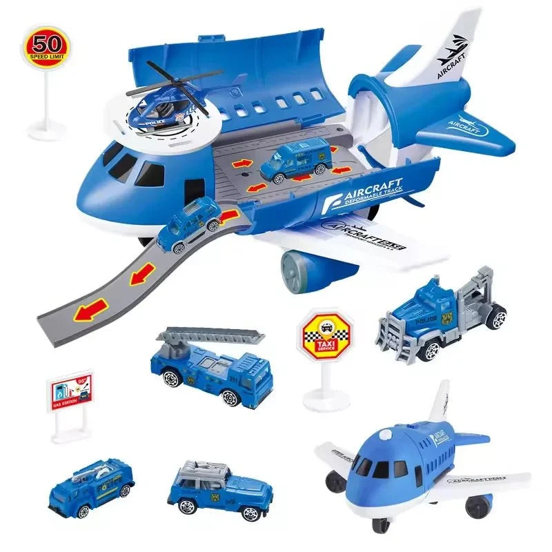 AEROTOWN Inertial Airplane & Vehicle Playset