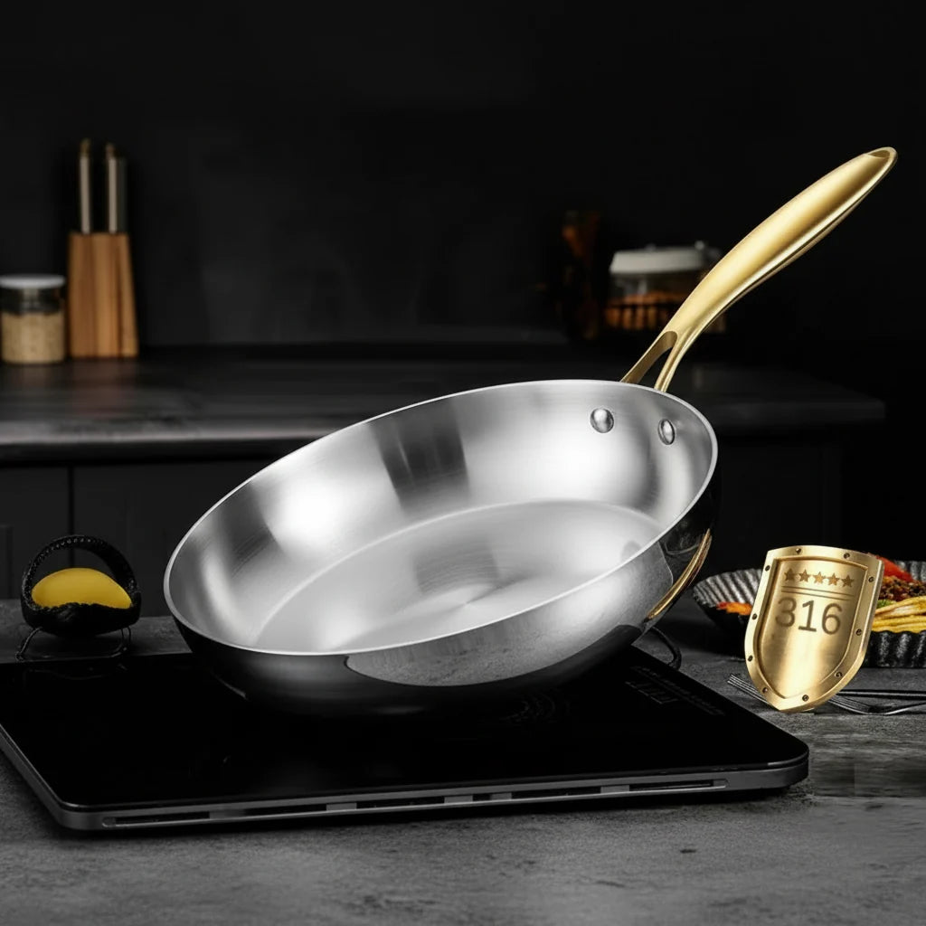 STEELTRIQ 316 Stainless Steel Frying Pan