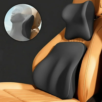MEMORIDE Memory Foam Car Neck & Lumbar Pillow
