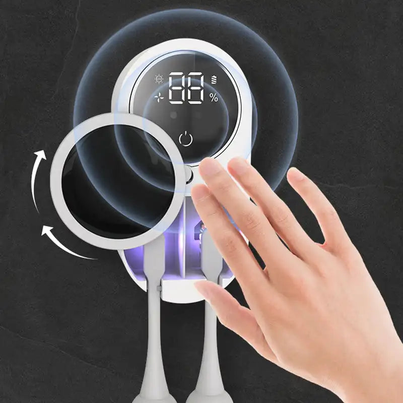 UV Toothbrush Holder, Wall Mounted Toothbrush Sanitizer