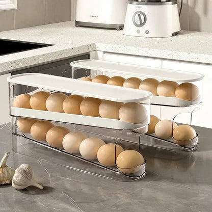 FLOWSTACK Automatic Rolling 2-layer Egg Organizer