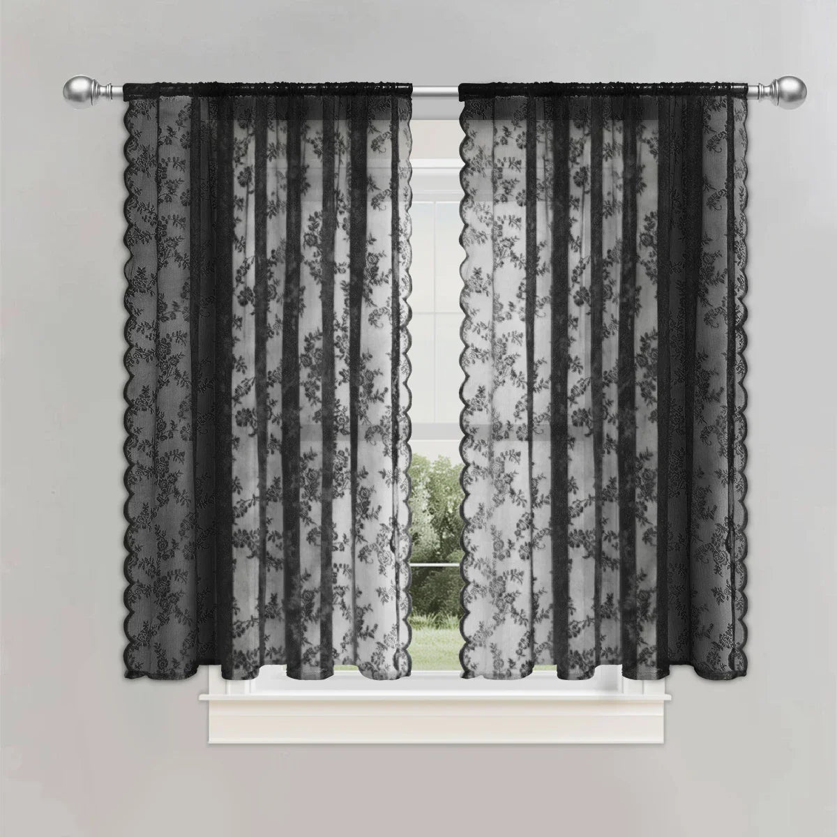 ROSALACE Romantic Rose Lace Curtain