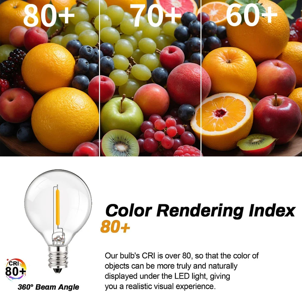 G40 LED Bulb, 1W 12V E12, for RVs and Boats