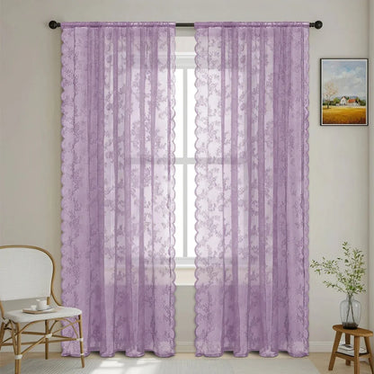 ROSALACE Romantic Rose Lace Curtain