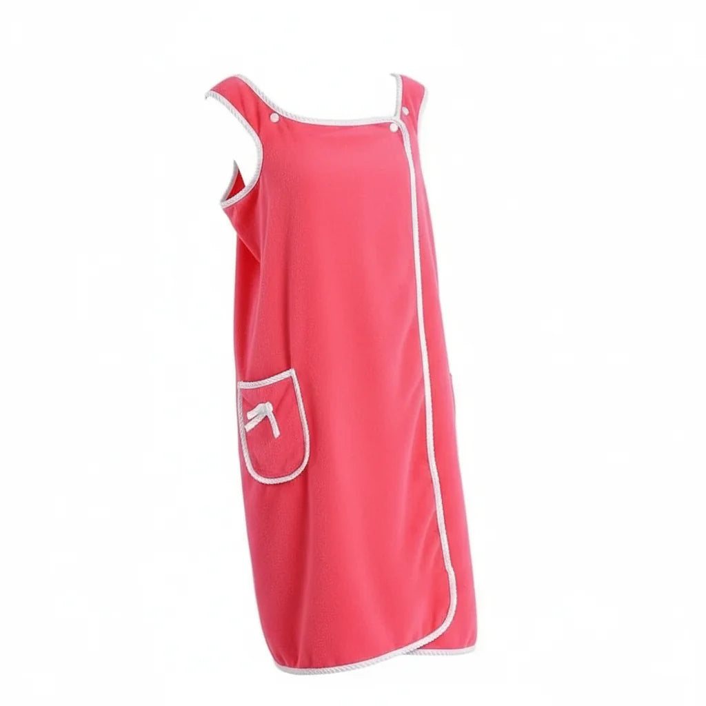Soft Coral Fleece Women's Bathrobe Soft Breathable
