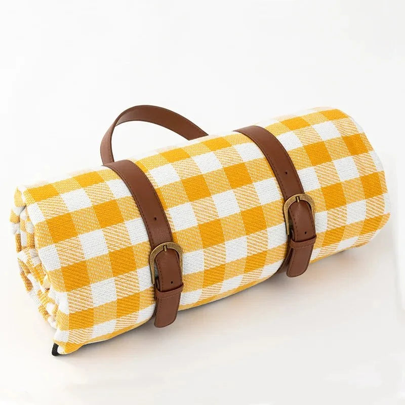 PICSTYLE Waterproof Checkered Picnic Blanket
